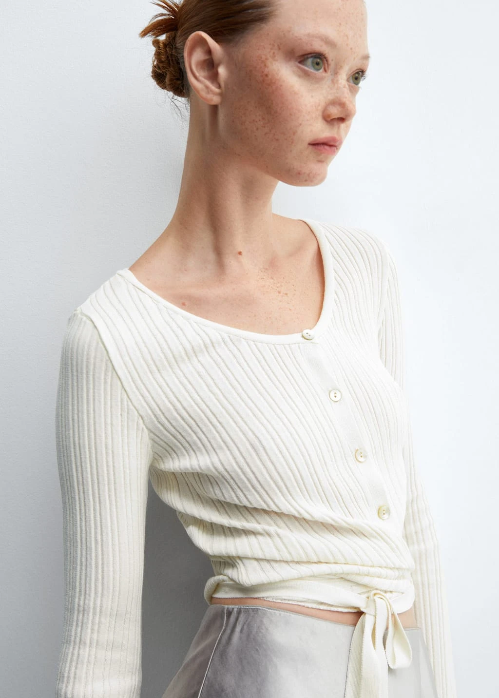 Cardigan Cache-cœur Nœud – Image 5