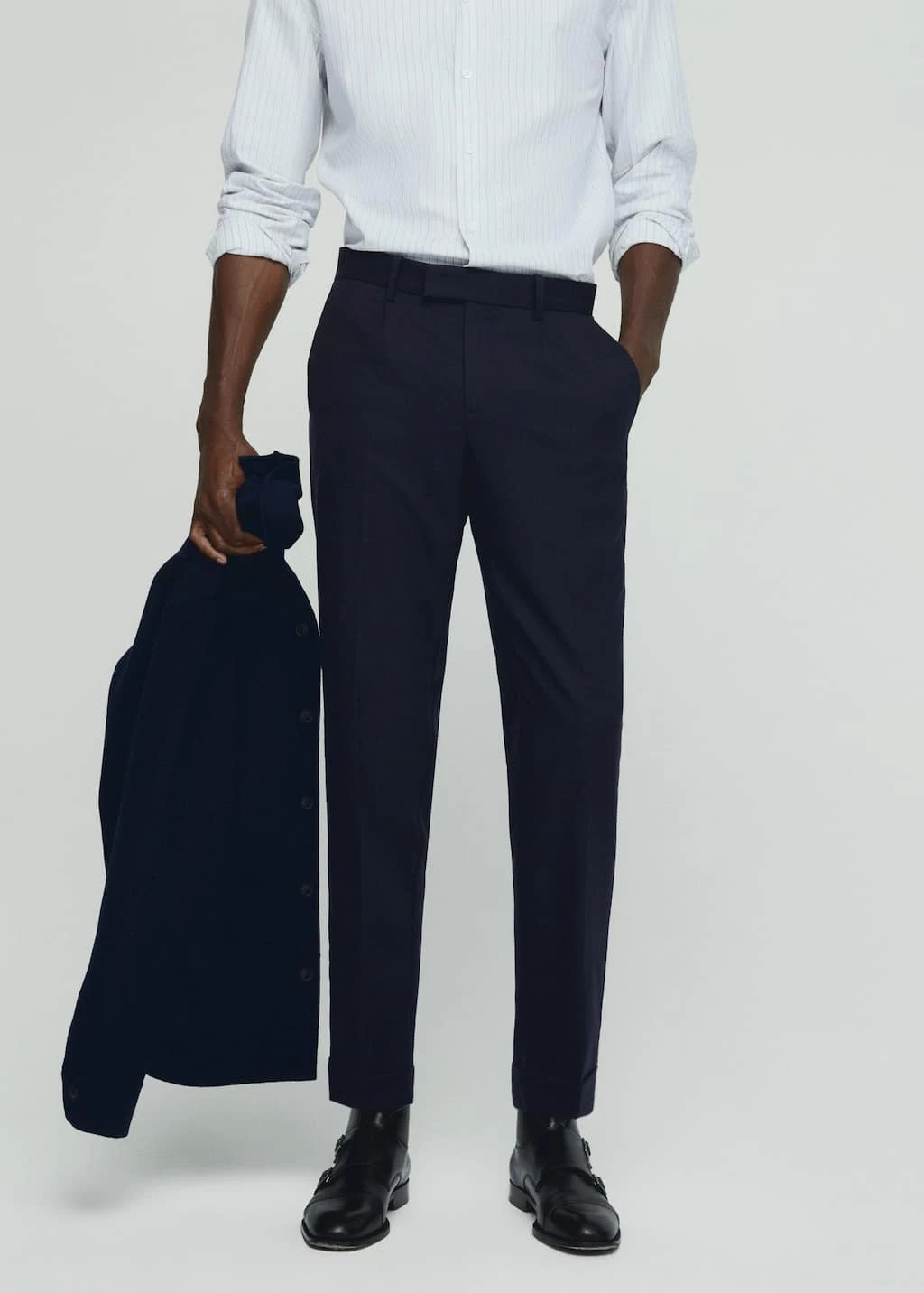 Pantalon En Laine à Pinces
