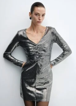 Robe Froncée Sequins