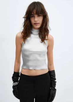 Top Métallisé Maille