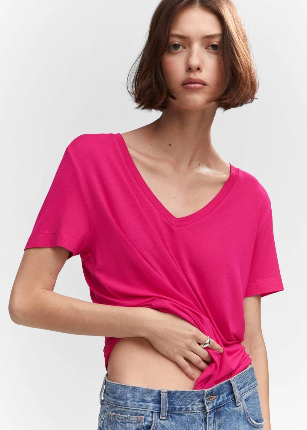 T-shirt Col En V â Image 13