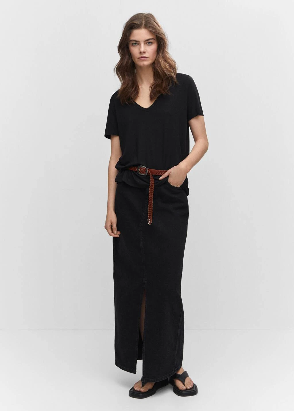 T-shirt Col En V â Image 2