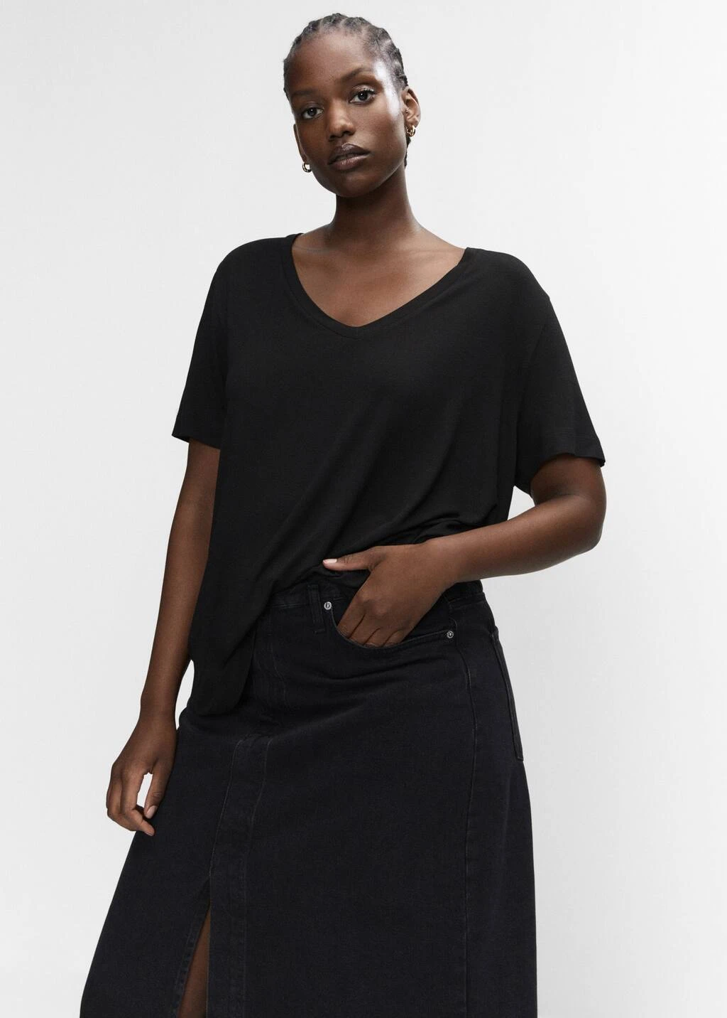 T-shirt Col En V â Image 7