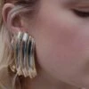 Boucles D'oreilles Maxi Relief Ondulées