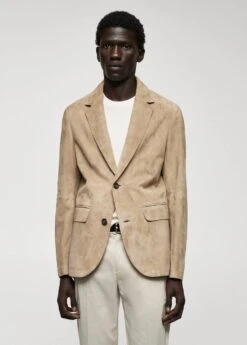 Veste 100 % Cuir Daim