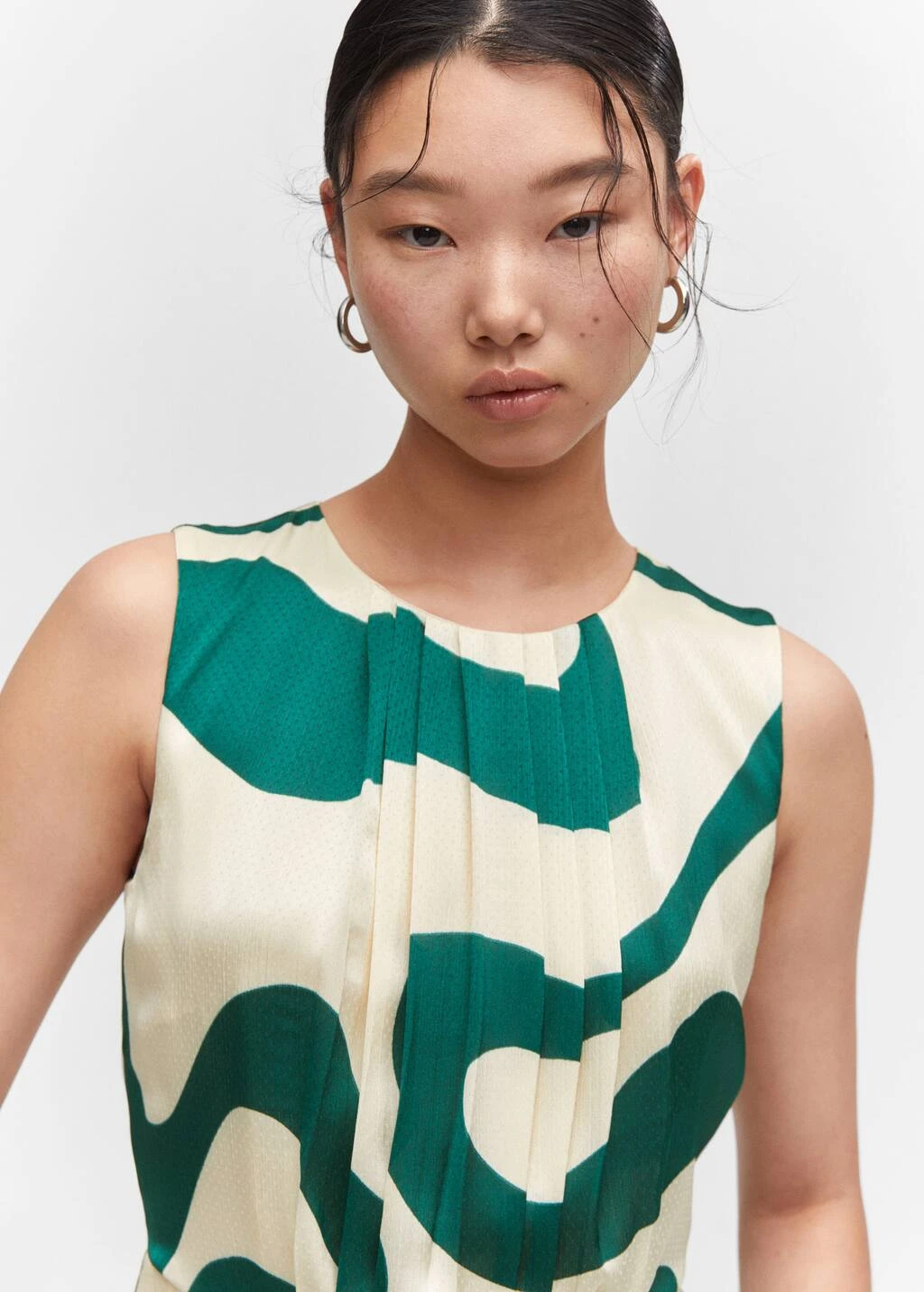 Robe Imprimée Détails Plissés – Image 4