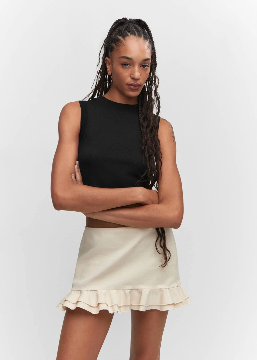 Crop Top Emmanchures Américaines