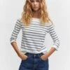 T-shirt Rayures Col Bateau