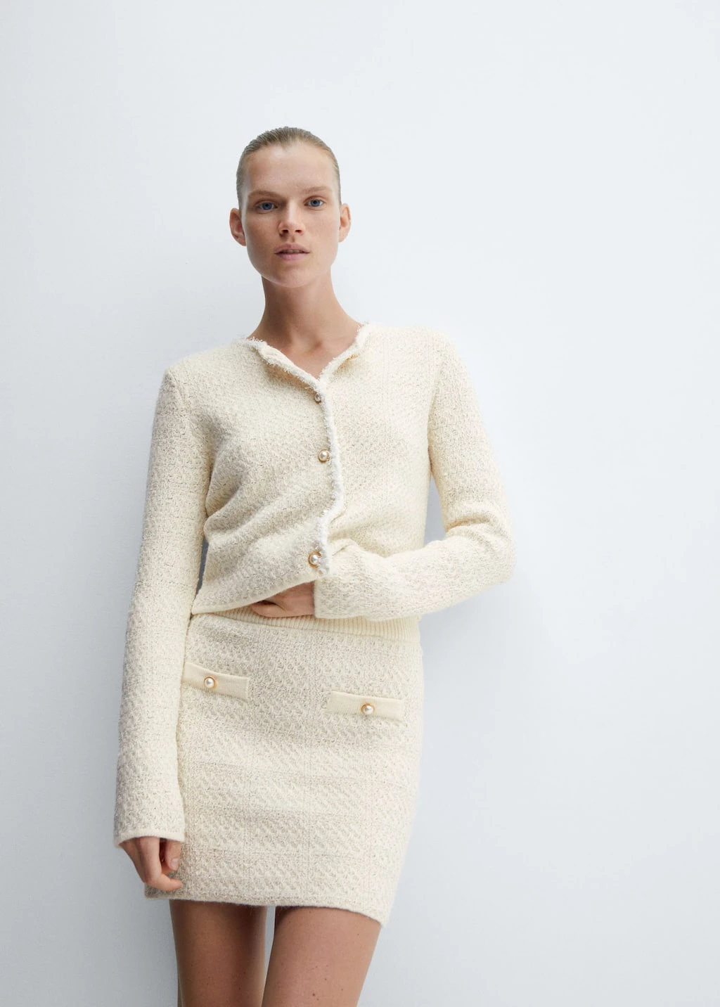 Jupe Maille Boutons Bijoux – Image 5