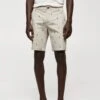 Bermuda Slim-fit Coton Micro-imprimé