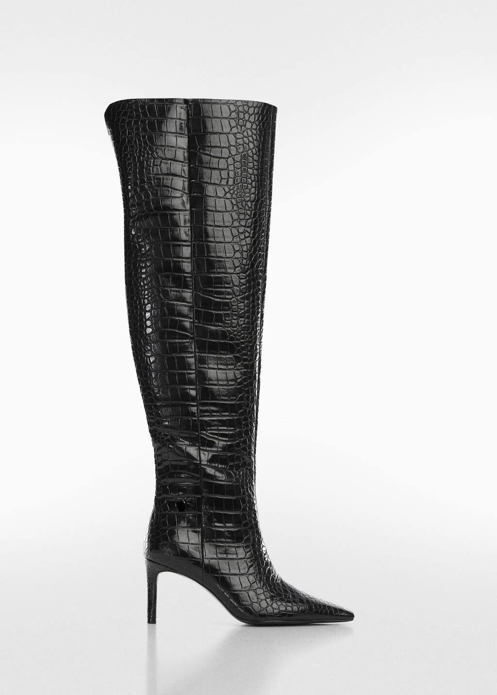 Bottes Talon Effet Croco