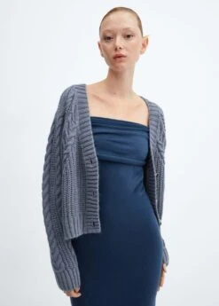 Cardigan Maille Torsadée Boutons