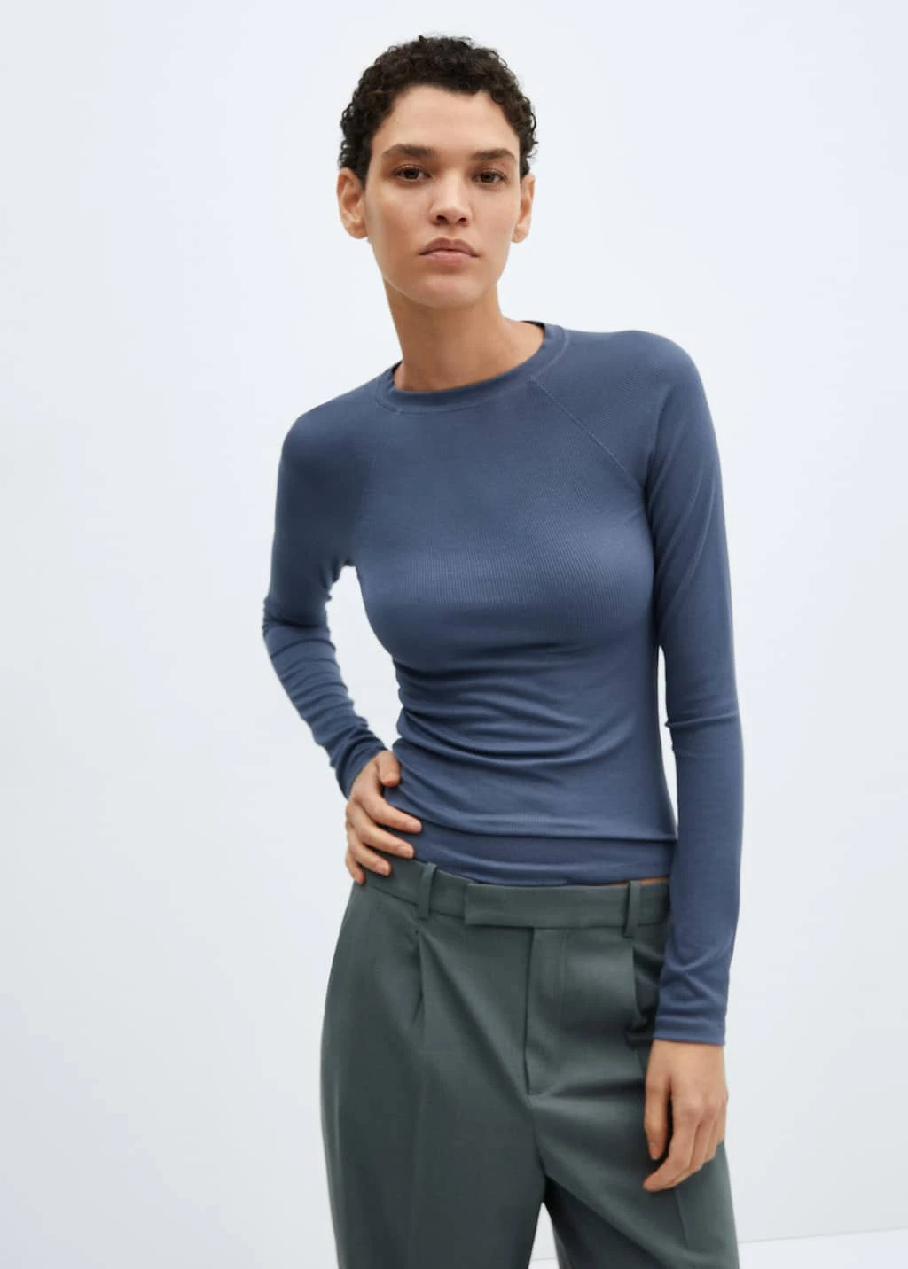 T-shirt Côtelé Manches Longues – Image 8