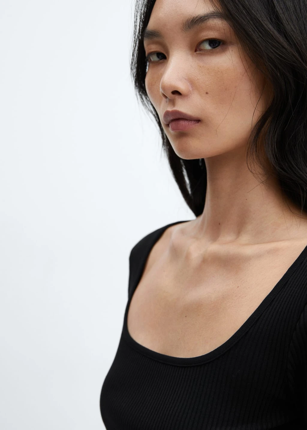 T-shirt Côtelé Col Carré – Image 11