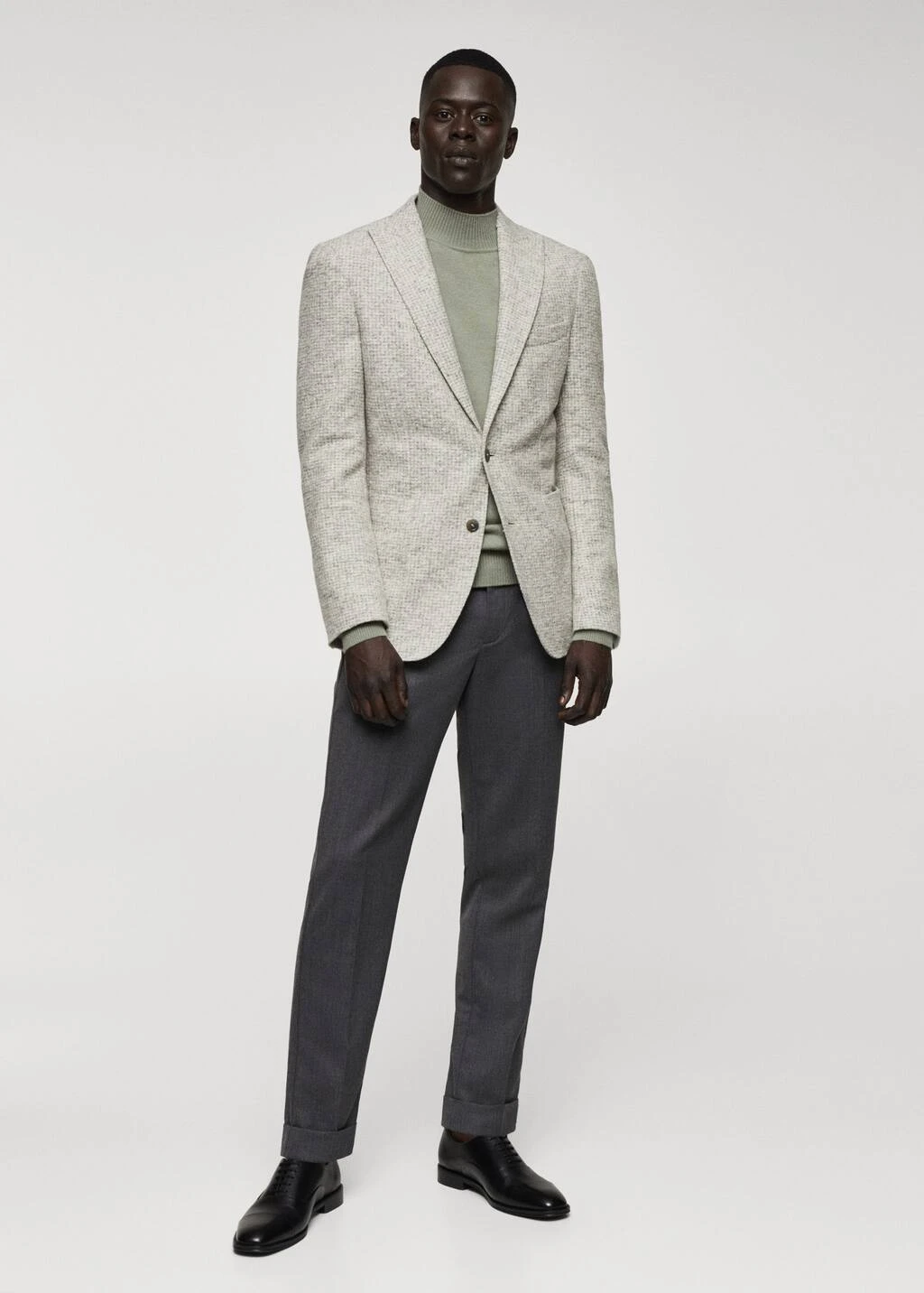 Blazer Laine Vierge Pied-de-poule â Image 2