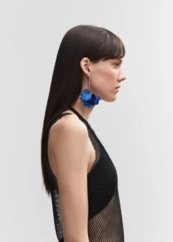 Boucles D'oreilles Strass Fleur