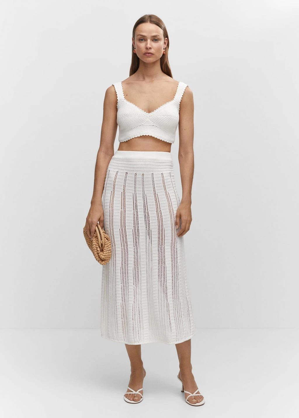 Jupe Maille Détails Ajourés – Image 2
