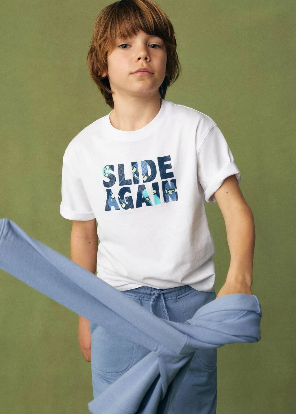 T-shirt Imprimé Lettres En Relief