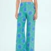 Pantalon Wideleg Lin Imprimé