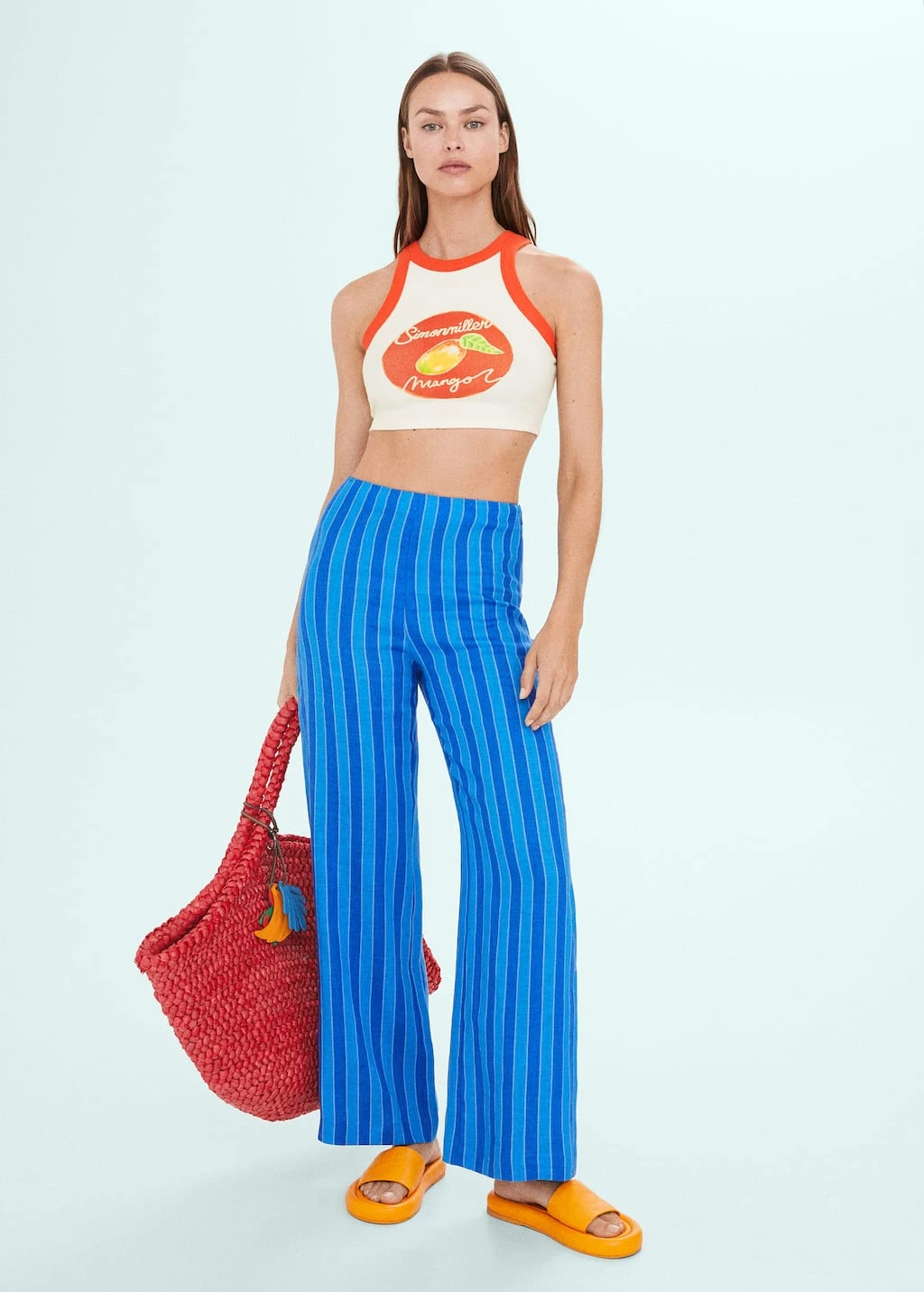 Crop Top Imprimé Emmanchures Américaines – Image 2