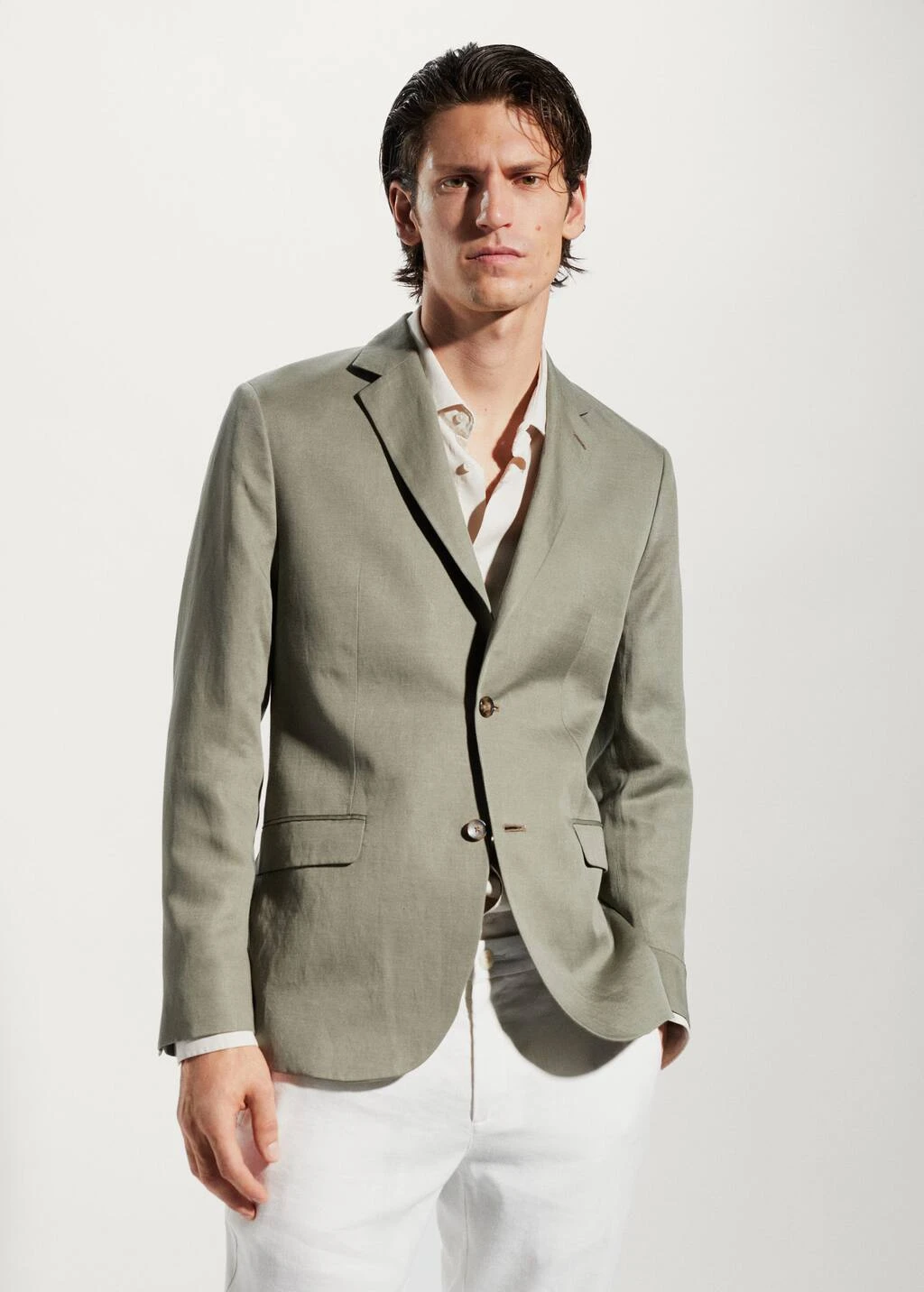 Veste De Costume Slim Fit Lin