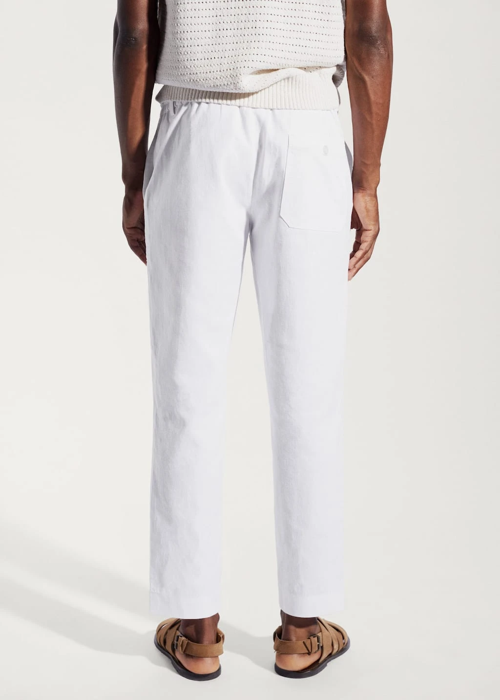 Pantalon Regular Fit Coton Lin â Image 3