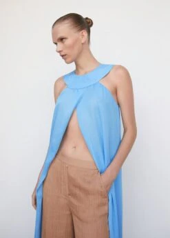 Robe Plissée Emmanchures Américaines