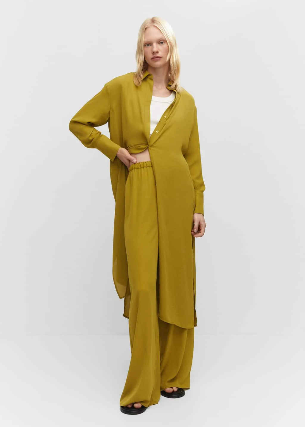 Pantalon Wideleg Taille élastique – Image 2