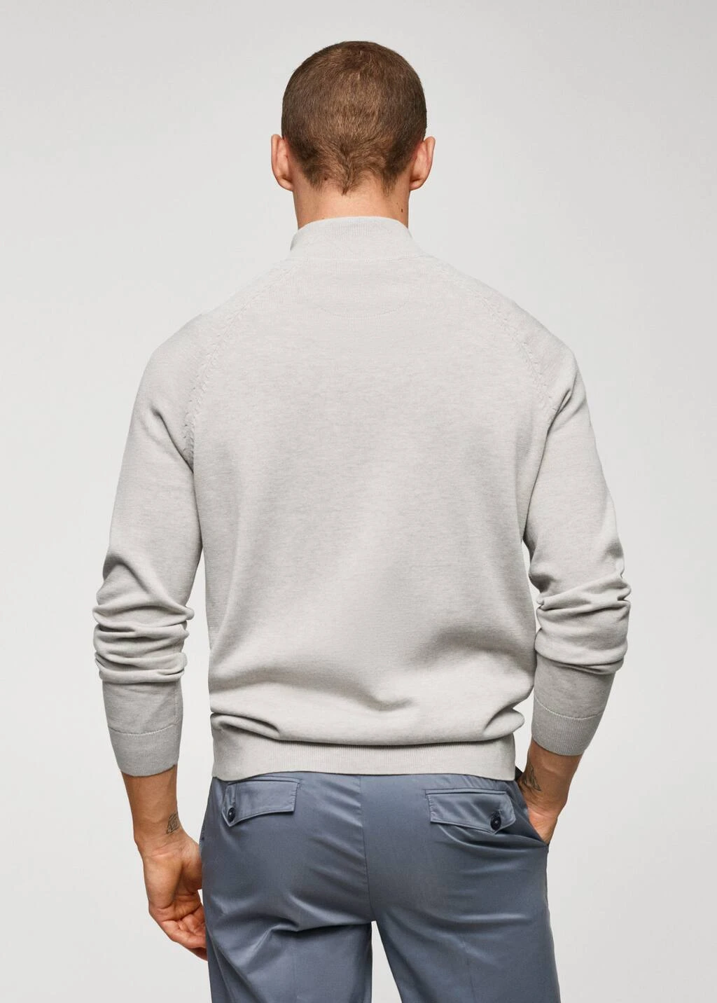 Pull-over Coton Col Zippé – Image 3