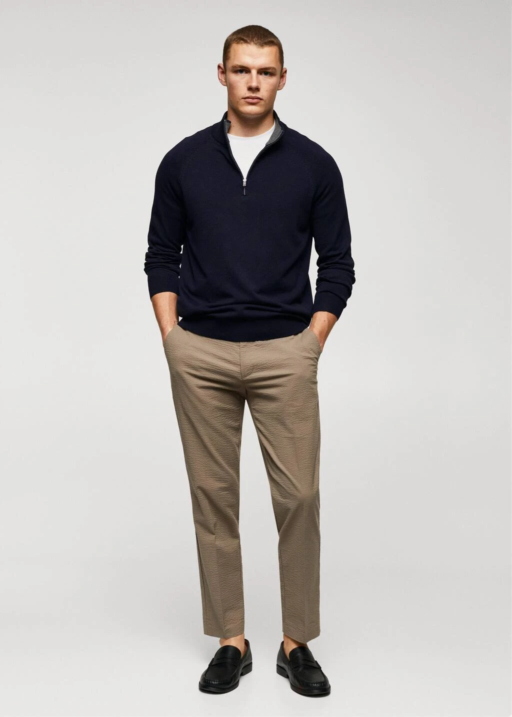 Pull-over Coton Col Zippé – Image 9