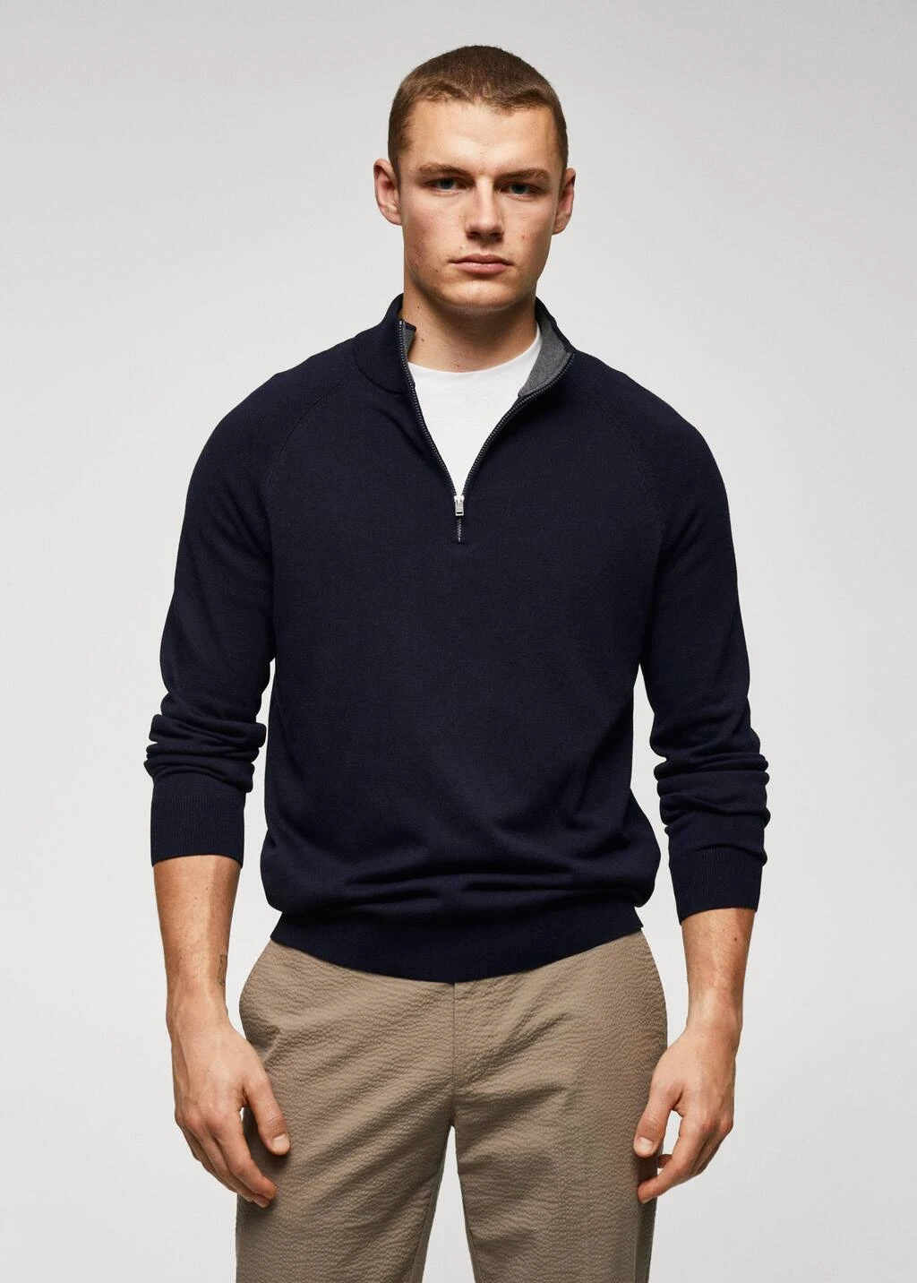 Pull-over Coton Col Zippé – Image 8