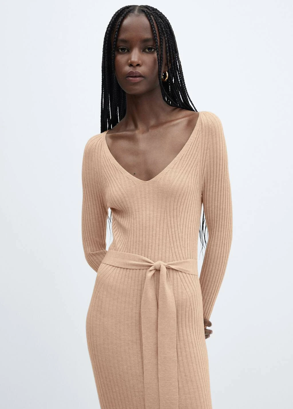 Robe Midi Maille Ceinture