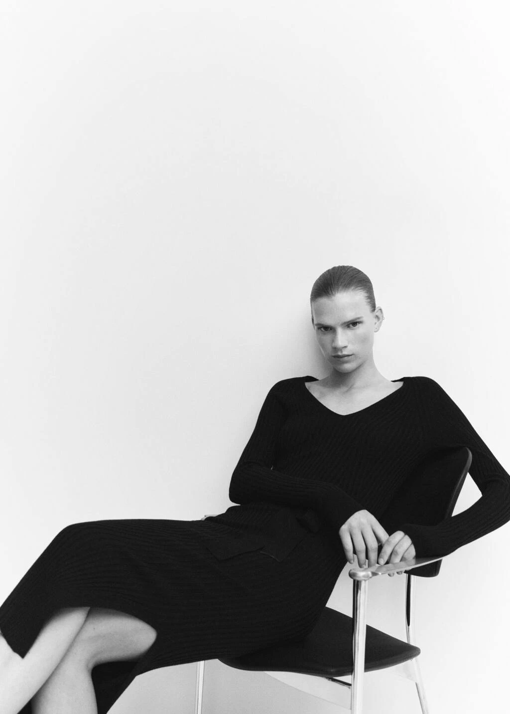 Robe Midi Maille Ceinture â Image 12