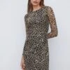 Robe Midi En Imprimé Animal