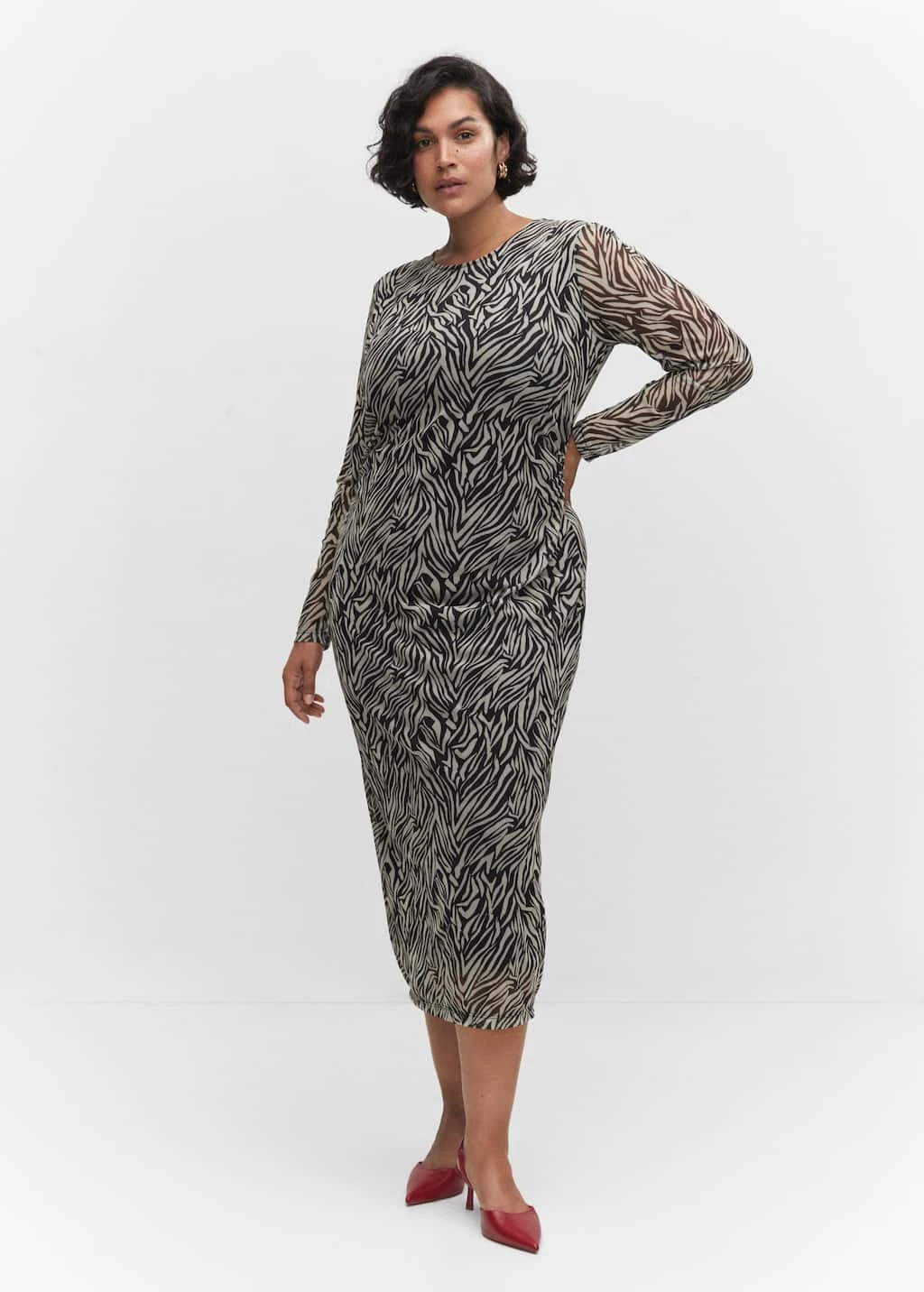 Robe Midi En ImprimĂ© Animal â Image 15