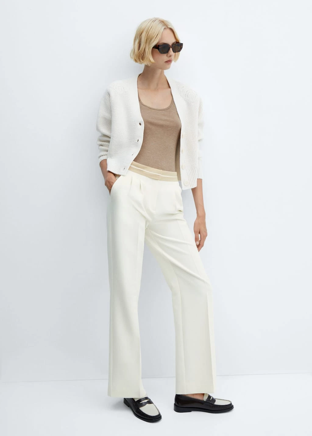 Pantalon Taille RetournĂ©e Pinces â Image 4