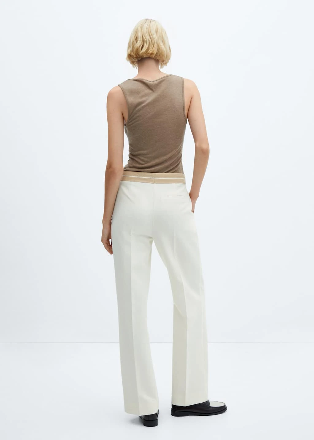 Pantalon Taille RetournĂ©e Pinces â Image 3