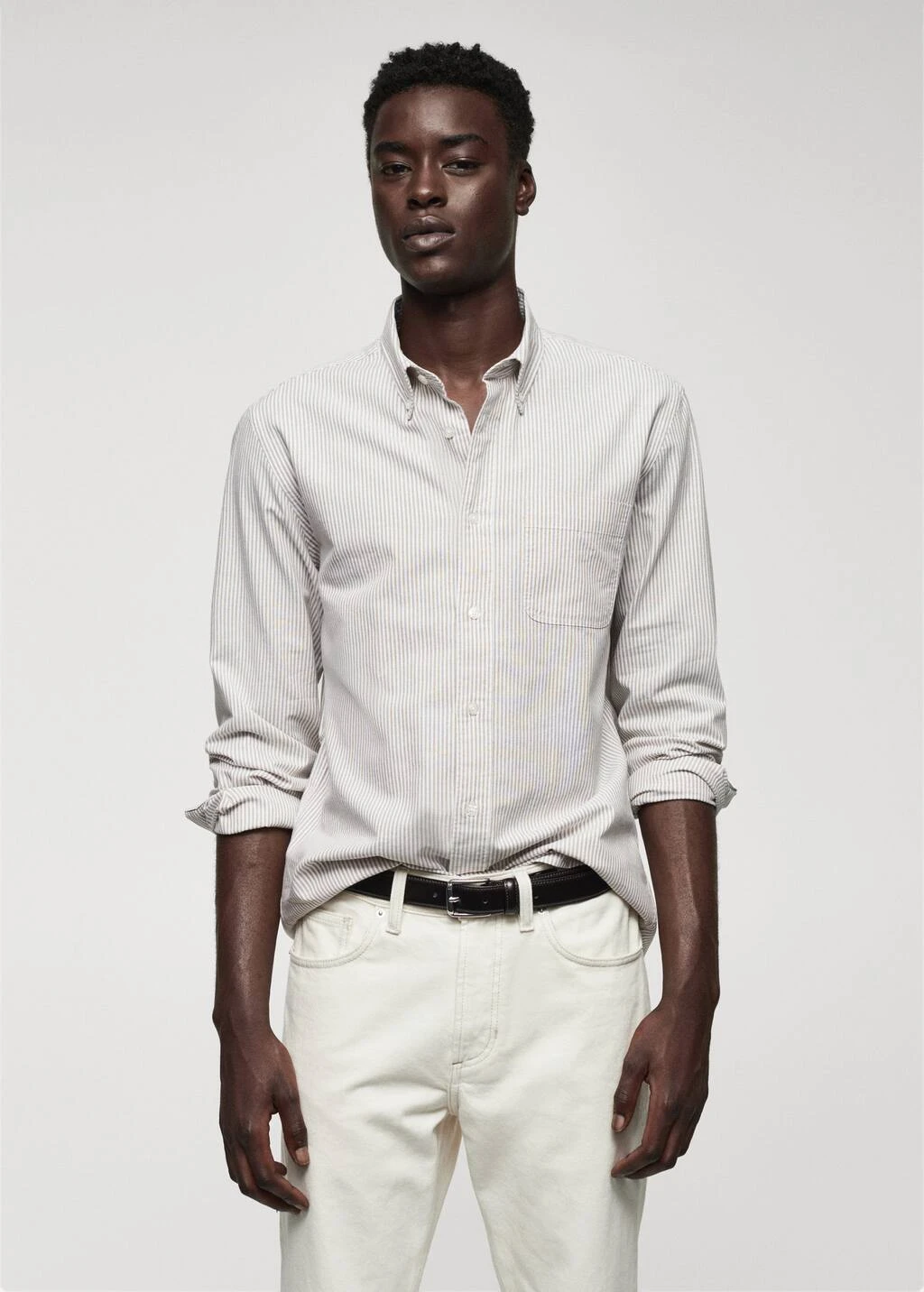 Chemise 100 % Coton Rayures Bicolores