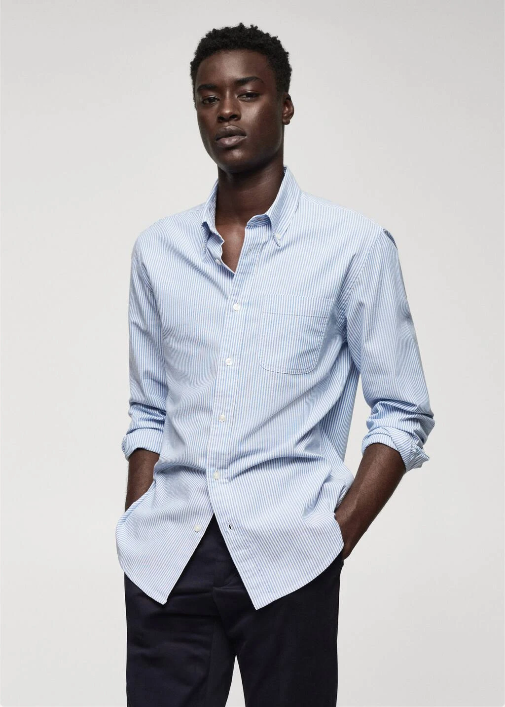 Chemise 100 % Coton Rayures Bicolores – Image 8