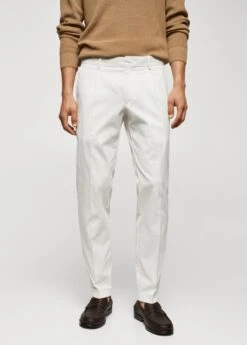 Pantalon Coton Slim-fit Pinces