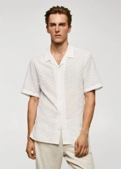 Chemise Col Bowling Broderies