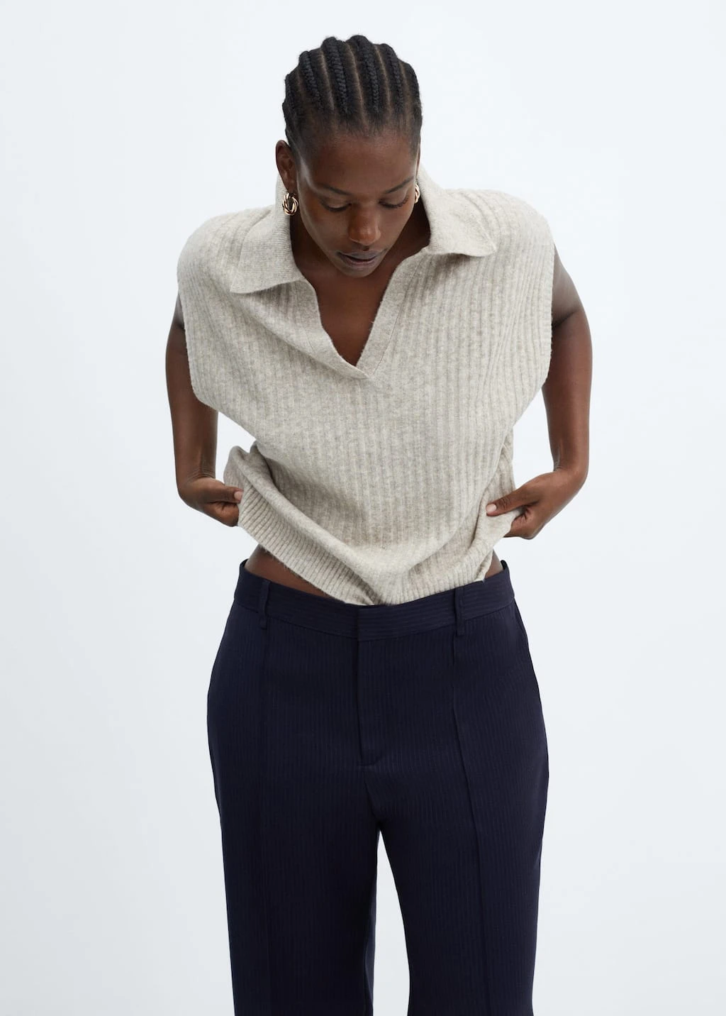 Pantalon Droit à Rayures – Image 8