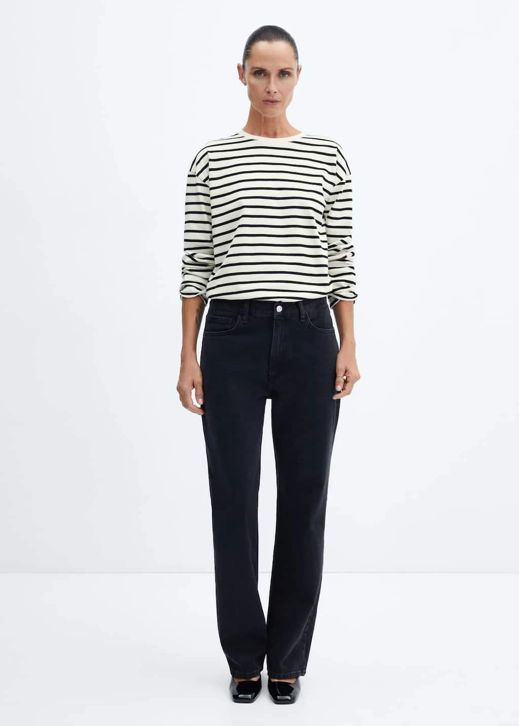 Sweat-shirt Rayures Col Rond â Image 2