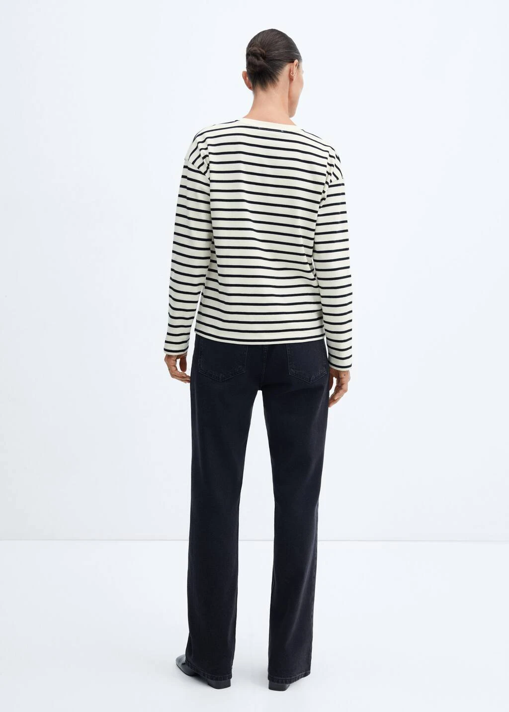 Sweat-shirt Rayures Col Rond â Image 3