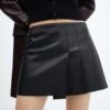 Minijupe Plissée Similicuir