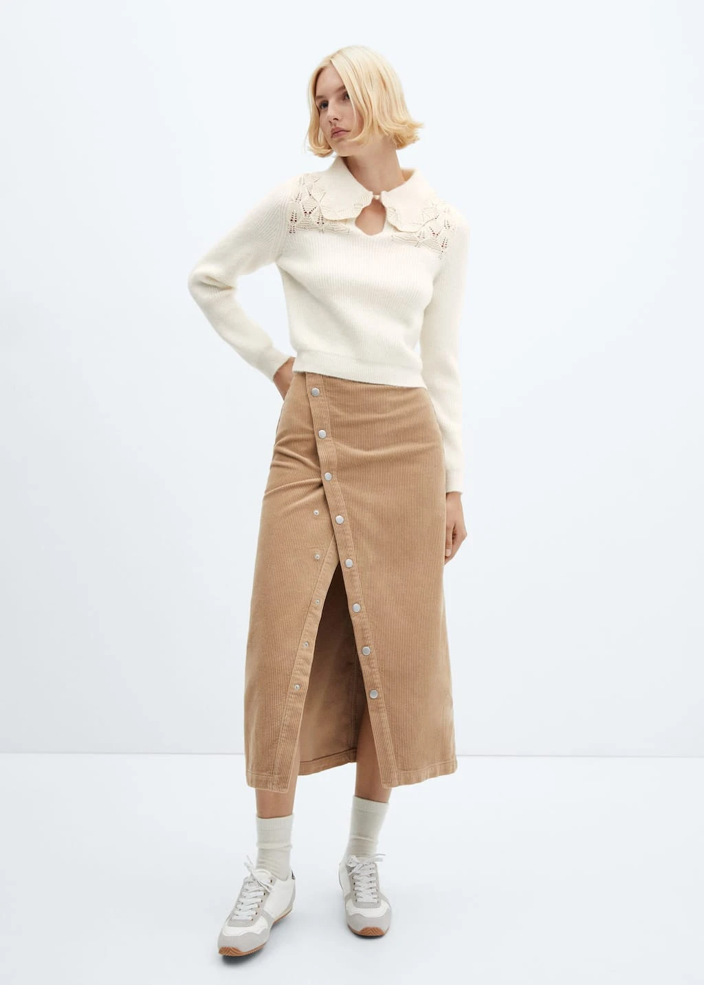 Pull-over Col Maille Ajourée – Image 2