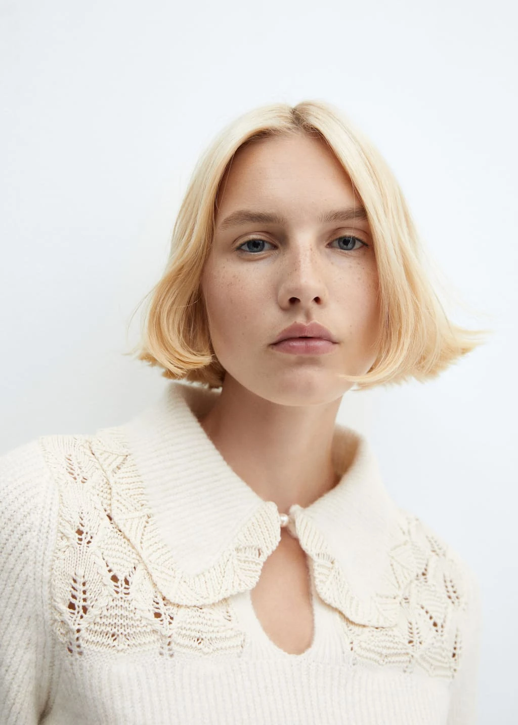 Pull-over Col Maille Ajourée – Image 4