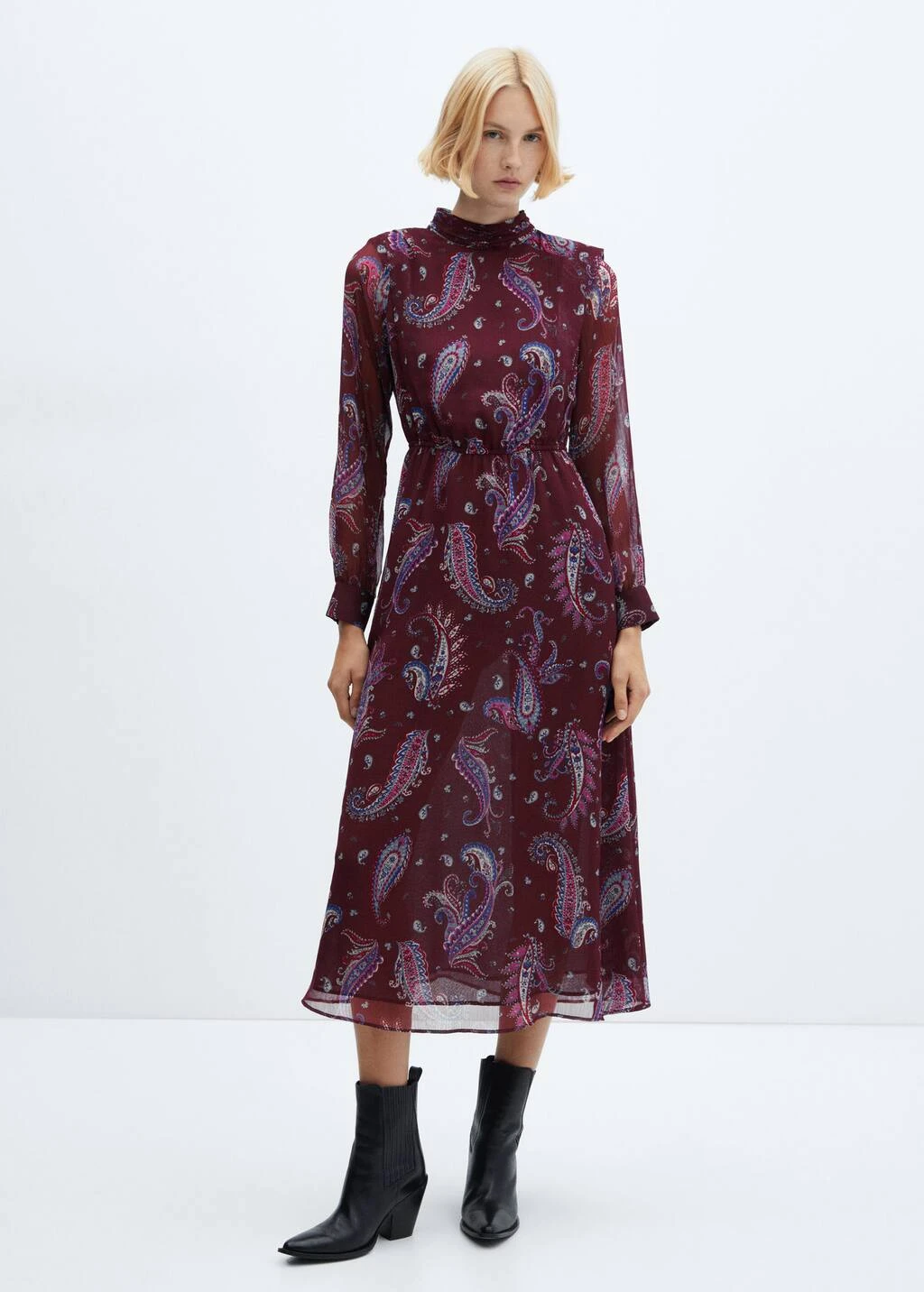 Robe Fluide En Imprimé Cachemire – Image 2