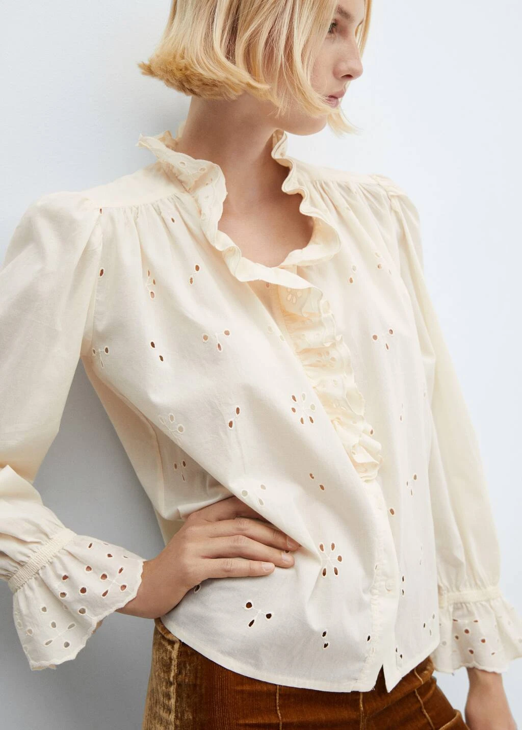 Chemise Ajourée Détail Volants – Image 5