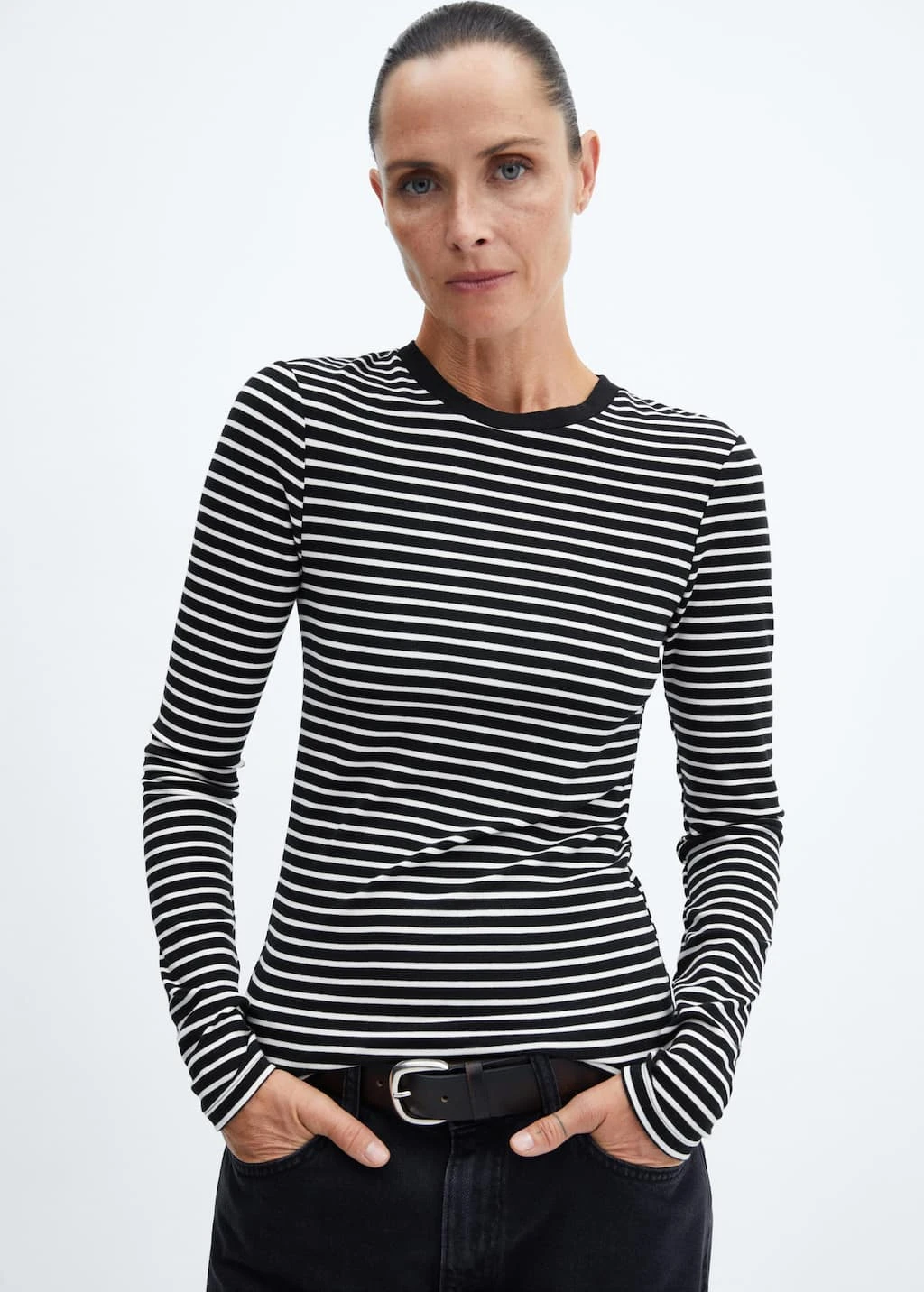 T-shirt Rayures Col Rond